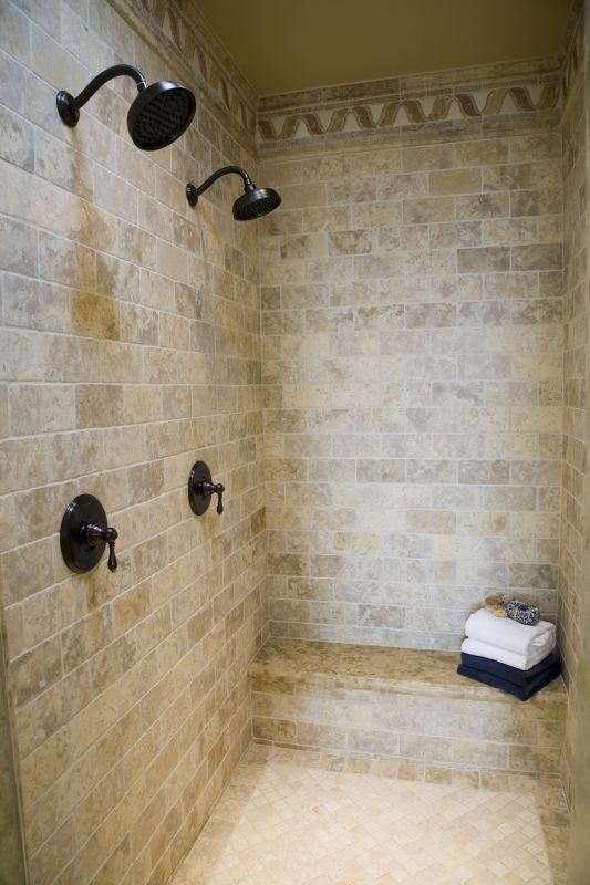 Walk-in Showers with Multiple Showerheads